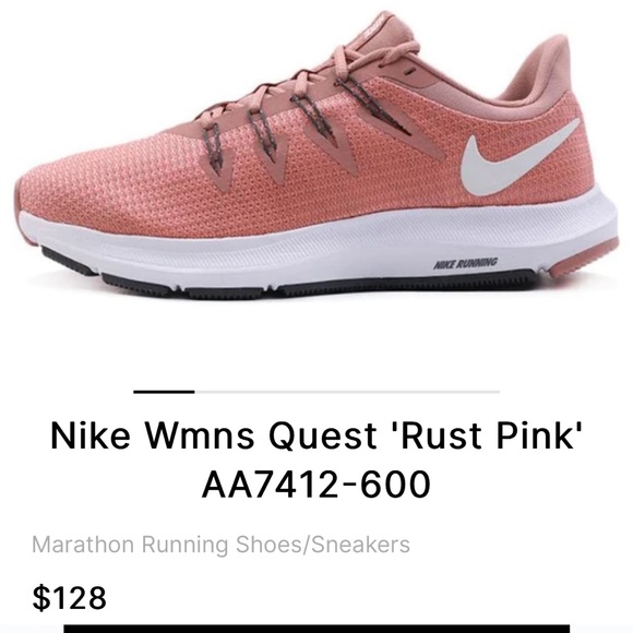 Nike rust pink quest running shoes - Picture 6 of 7